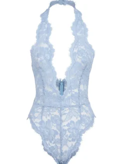 V-neck lace bodysuit
