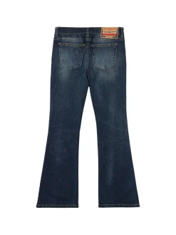 Washed denim jeans
