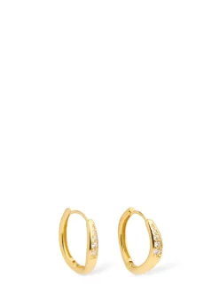 Wave combo large hoop earrings