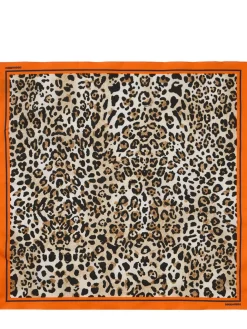 Wild2 leopard print cotton scarf