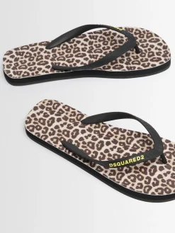 Wild logo rubber flip flops