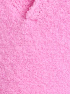 Wool blend bouclé polo