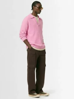 Wool blend bouclé polo