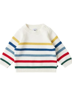 Wool blend tricot knit sweater