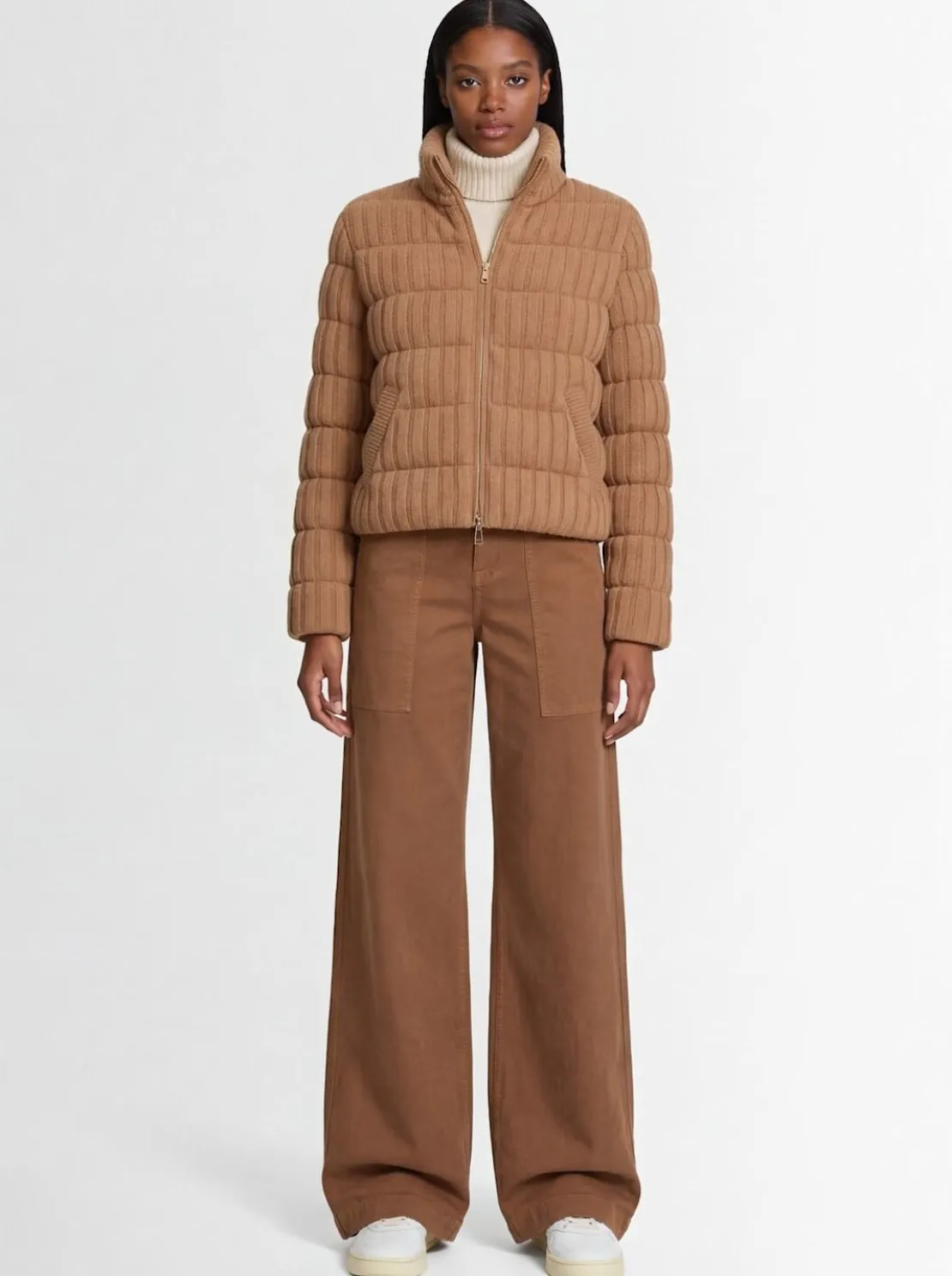 Wool & cashmere down cardigan jacket