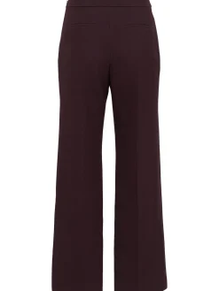 Wool crepe straight pants
