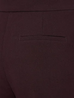 Wool crepe straight pants
