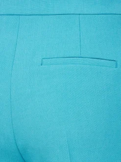 Wool crepe straight pants