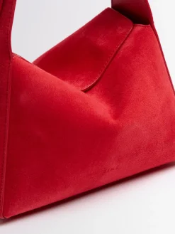 XS Luma suede shoulder bag