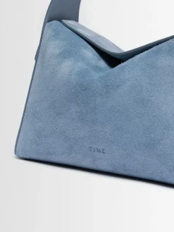 XS Luma suede shoulder bag