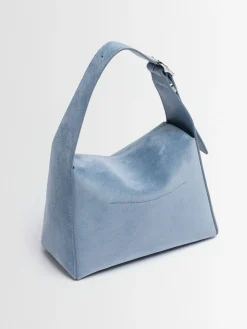 XS Luma suede shoulder bag