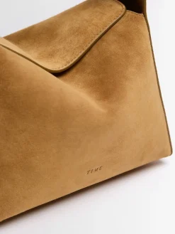 XS Luma suede shoulder bag
