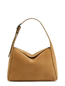 XS Luma suede shoulder bag