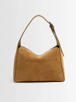 XS Luma suede shoulder bag