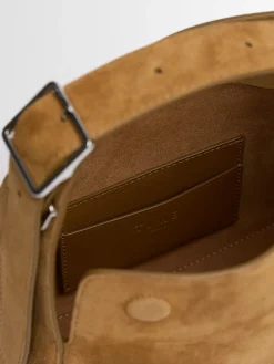 XS Luma suede shoulder bag