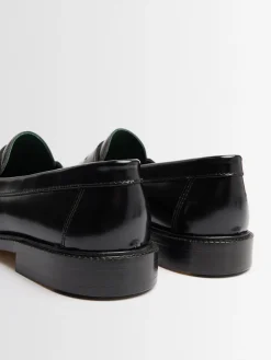 Yardee embossed leather loafers