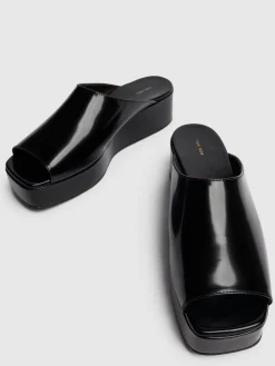 Zeppe flatform Emi in pelle verniciata 20mm