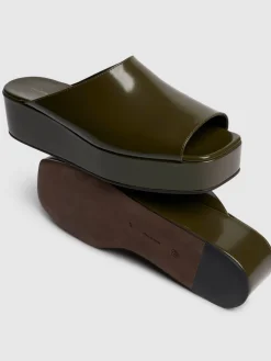 Zeppe flatform Emi in pelle verniciata 20mm