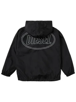 Zip-up cotton hoodie w/logo