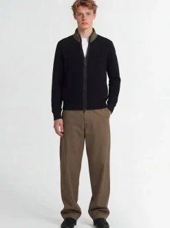 Zip-up cotton track jacket